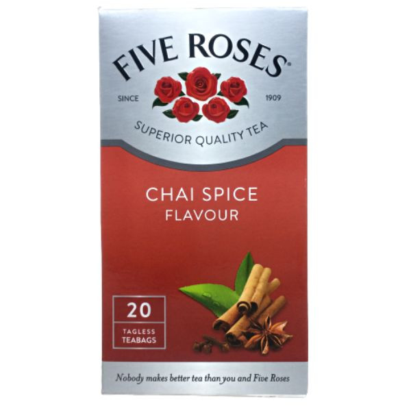 Spar Five Roses FIVE ROSES CHAI SPICE FLAVOUR 20 TEABAGS 40G SK6001156589238