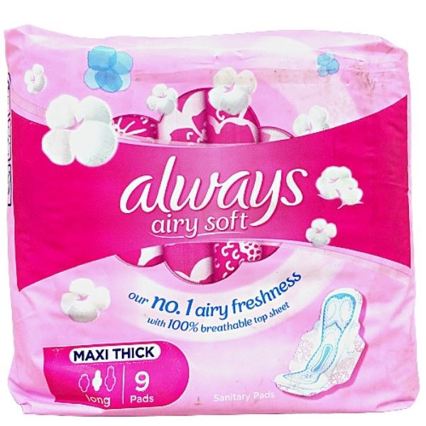 Always Airy Soft Maxi Thick Long 9 Sanitary Pads